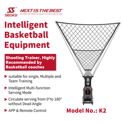 SIBOASI K2 Multiple Angle Trainer Smart APP &amp; Remote Control اتوماتیک بسکتبال تیراندازی پرتاب ماشین آموزش حرفه ای