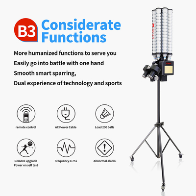 2025 SIBOASI B3 بدمینتون Shuttlecock Feeder Machine Smart Badminton Shooting Machine برای آموزش