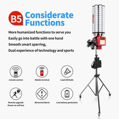 2025 SIBOASI B5 بدمینتون Shuttlecock Feeder Machine Smart Badminton Shooting Machine برای آموزش