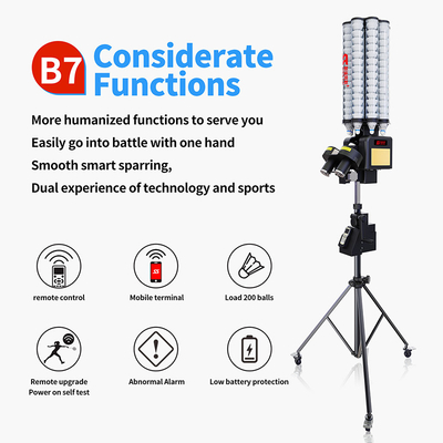 SIBOASI B7 بدمینتون Shuttlecock Feeder Machine Smart Badminton Shooting Machine برای آموزش