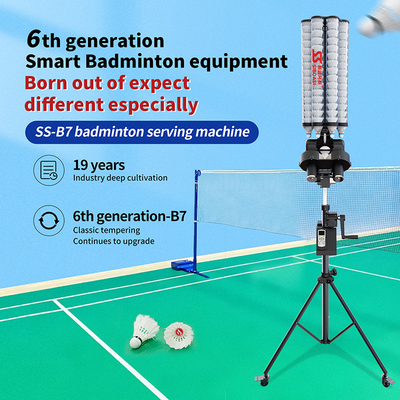 SIBOASI B7 بدمینتون Shuttlecock Feeder Machine Smart Badminton Shooting Machine برای آموزش
