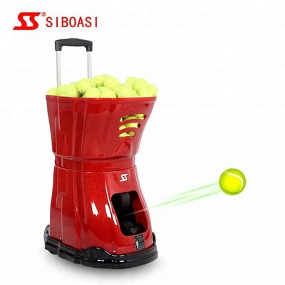 S2015 Tennis Ball Machine Server 150 Balls ظرفیت Topspin تنظیم شده است